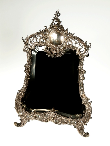 Lustro neorokoko, WMF, ok. 1900 r.
, antyki, srebra, stare srebra, platery, Galeria żak, skup antyków, antyki Warszawa