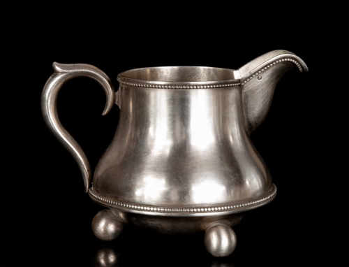 Milk jug, Ivan Ekimovich Morozov, Petersburg, 19th century, antiques, old silver, antique silver, antique Warsaw, Galeria Żak
