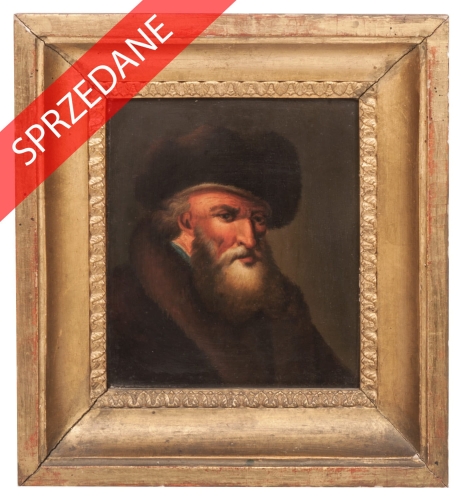 Christian Wilhelm Ernst Dietrich (?), „Portret mężczyzny”, malarstwo dawne, malarstwo aukcyjne, antyki Warszawa