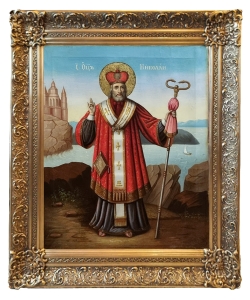 Icon "Saint Nicholas", Balkans, late 19th century