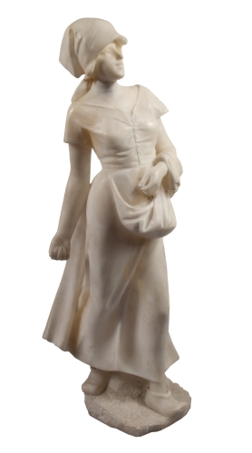 Girl sowing grain, early 20th century, antique Warsaw, antique sculptures, Galeria Żak, art, antiques