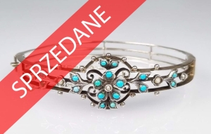 Bransoletka z turkusami i perłami, ok. 1850 r.