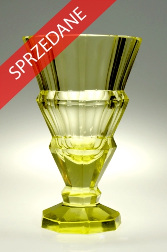 Wazon, art deco, Moser, , antyki Warszawa, stare szkła, szkła Bohemia