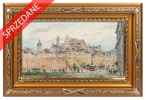Jerzy Pawłowski „Warszawa”, malarstwo aukcyjne, stare obrazy, obrazy antyki, Kossak, galeria żak