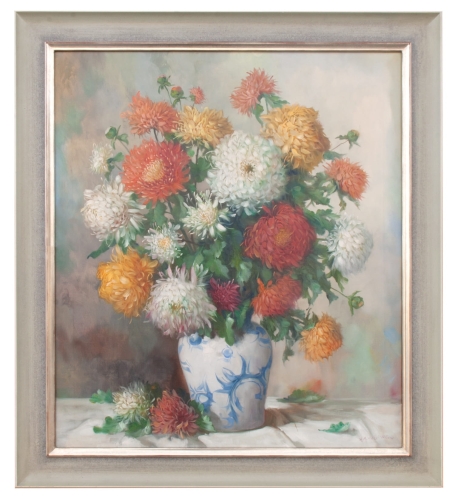Helmuth Andreas Volkwein "Chrysanthemums"
, antique Warsaw, antique paintings, Galeria Żak, art, antiques