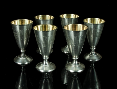 Calyces, Russia, circa 1960, antique Warsaw, silver, old silver, Galeria Żak, art, antiques