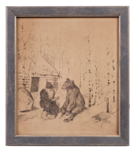 “Friends”, Russia, 19th century, antique Warsaw, antique paintings, Galeria Żak, art, antiques