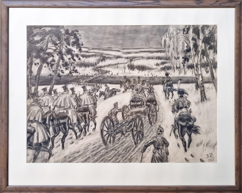 Józef Rommel "Battle of Berezina", 1962 , antique Warsaw, antique paintings, Galeria Żak, art, antiques
