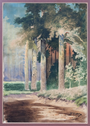 Stanisław Buksza "Forest", antique Warsaw, antique paintings, Galeria Żak, art, antiques