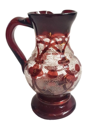 Milk jug, 19th century , antique Warsaw, glass, old glass, Galeria Żak, art, antiques