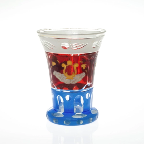 Masonic rummer, 19th century, antique Warsaw, glass, old glass, Galeria Żak, art, antiques