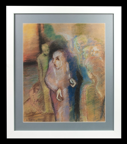 Maria Wollenberg-Kluza “Ludzie” , antyki Warszawa, skup antyków, dawne malarstwo, malarstwo aukcyjne, malarstwo polskie, Galeria Żak