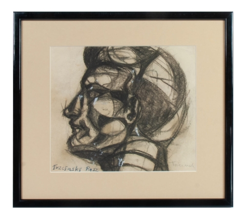 Ryszard Trzciński “Portrait”, antique Warsaw, antique paintings, Galeria Żak, art, antiques