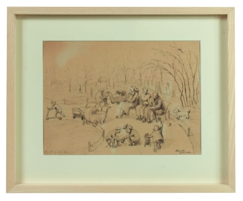 Lidia Duda - Groblicka “Our spring”, antique Warsaw, antique paintings, Galeria Żak, art, antiques