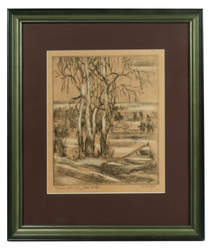Jerzy Morga “Warta River”, antique Warsaw, antique paintings, Galeria Żak, art, antiques