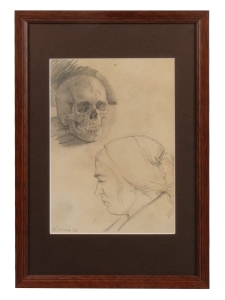  Polish painter “Woman and skull”