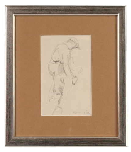 Roman Żołyniak “Worker”, antique Warsaw, antique paintings, Galeria Żak, art, antiques