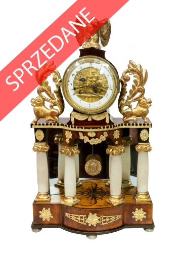 Zegar portykowy, Wiedeń, ok. 1820 r., antyki, antyki Warszawa, antyczne zegary