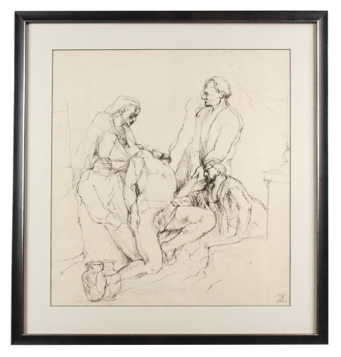 Polish painter”Genre scene”, antique Warsaw, antique paintings, Galeria Żak, art, antiques