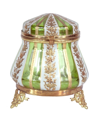 Glass box, 19th century, antique Warsaw, glass, old glass, Galeria Żak, art, antiques