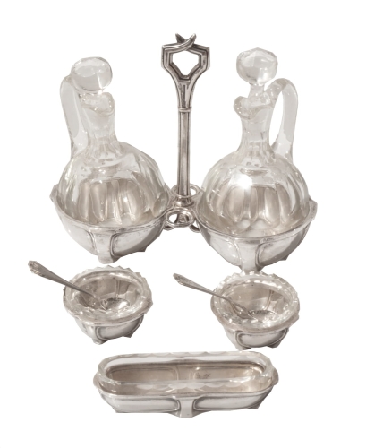 Spice set, 20th century, antique Warsaw, silver, old silver, Galeria Żak, art, antiques