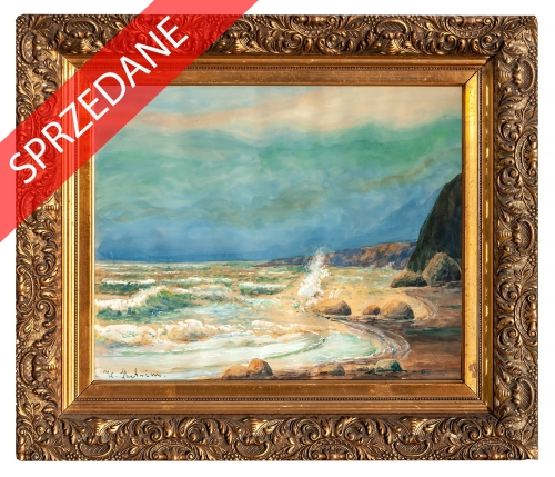 Włodzimierz Petrini „Morze”, antyki, galeria żak, malarstwo polskie, dzieła sztuki