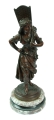 Émile Bruchon “Girl with the flowers”, antique Warsaw, decorative objects, antique home decorations, Galeria Żak, art, antiques , sculpture