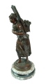 Émile Bruchon “Girl with the flowers”, antique Warsaw, decorative objects, antique home decorations, Galeria Żak, art, antiques , sculpture