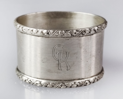 Napkin ring, Wilhelm Binder, Schwäbisch Gmünd, Germany, 20th century, antique Warsaw, silver, old silver, Galeria Żak, art, antiques