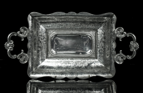 Charger, 19th century , antique Warsaw, silver, old silver, Galeria Żak, art, antiques