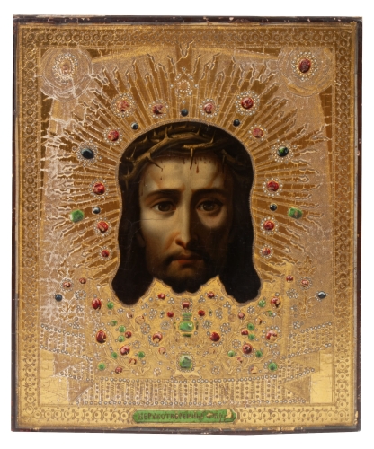 Icon Mandylion, Russia, 19th/20th century , antique Warsaw, antique paintings, Galeria Żak, art, antiques