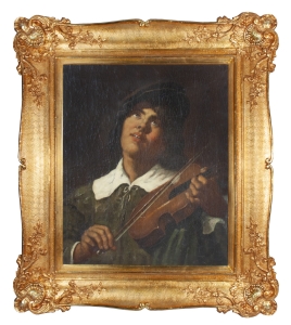 West European painter “Man playing a violin”, 18th/19th century