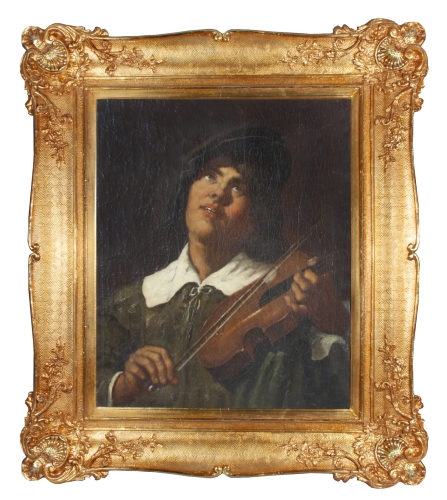 West European painter “Man playing a violin”, 18th/19th century, antique Warsaw, antique paintings, Galeria Żak, art, antiques