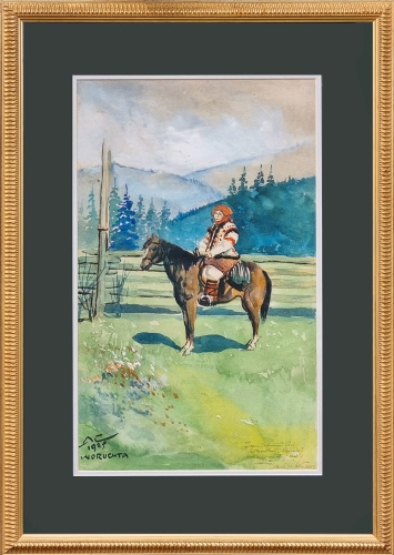 Antoni de Chitry "The Hutsul girl", 1927 , antique Warsaw, antique paintings, Galeria Żak, art, antiques