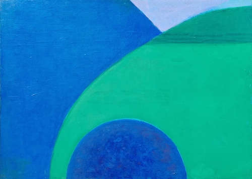 Monika Piwowarska "Abstrakcja 2", 1975 r., sztuka abstrakcyjna, Henryk Stażewski, awangarda, abstrakcja geometryczna, malarstwo aukcyjne