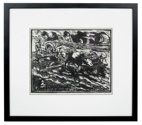 Konstanty Brandel “Tillage”, 1937 , antique Warsaw, antique paintings, Galeria Żak, art, antiques