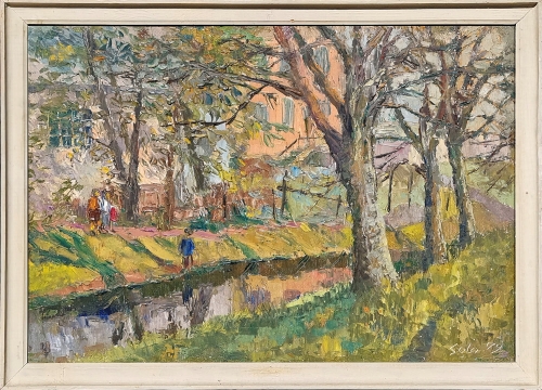 Donald Solo “Over the river”, 1979 , antique Warsaw, antique paintings, Galeria Żak, art, antiques