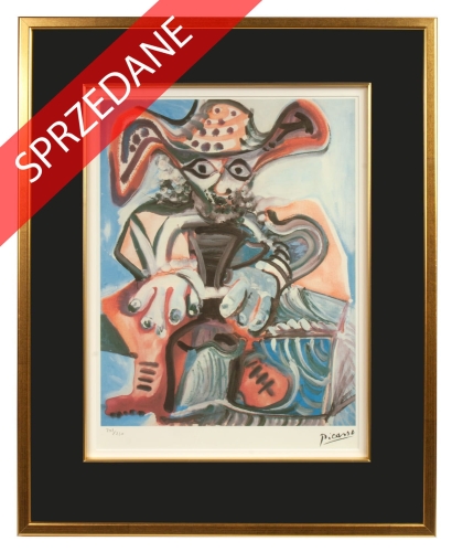 Pablo Picasso “Siedzący mężczyzna w kapeluszu”, antyki Warszawa, skup antyków, dawne malarstwo, malarstwo aukcyjne, malarstwo polskie, Galeria Żak