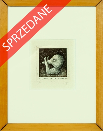 Zbigniew Strzałkowski „Exlibris Piotr Nowicki”, sztuka współczesna, obrazy aukcyjne, galeria sztuki Warszawa