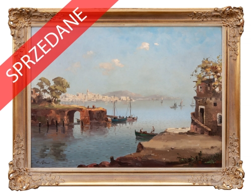 Erich Demmin "Pejzaż włoski", malarstwo aukcyjne, galeria warszawa, skup obrazów