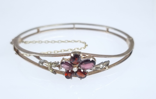 Garnets and pearls bracelet, late 19th century , antique Warsaw, jewelry, old jewelry, Galeria Żak, art, antiques