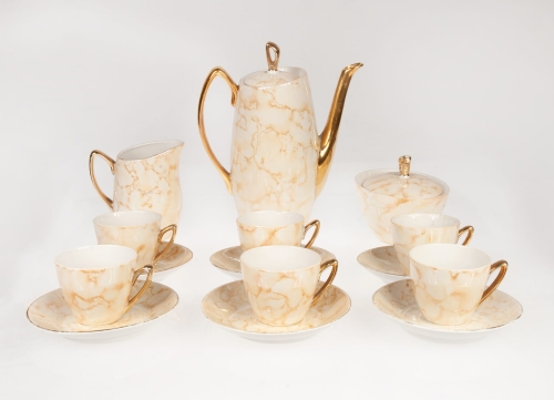 Coffee service „Aldona”, Józef Wrzesień, Chodzież, Poland, 1960’s, antique Warsaw, antique porcelain, old porcelain, Galeria Żak, art, antiques