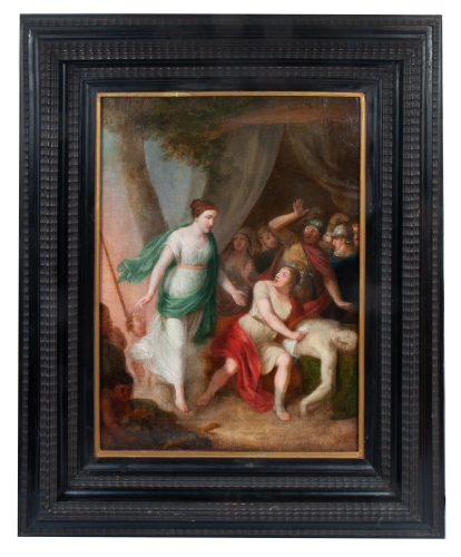 Józef Pitschmann “Tethys, Achilles and Patroclus”, antique Warsaw, antique paintings, Galeria Żak, art, antiques