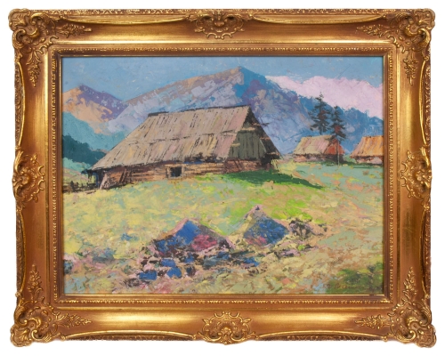 Władysław Mandziej “Tatry - Dolina Strążyska”, antyki Warszawa, skup antyków, dawne malarstwo, malarstwo aukcyjne, malarstwo polskie, Galeria Żak
