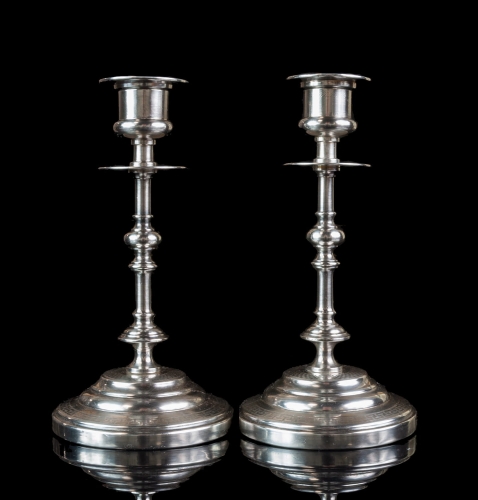 Lichtarze Andrzej Bolesław Schiffers, Warszawa, ok. 1900 r., platery polskie, Fraget, Norblin, skup platerów