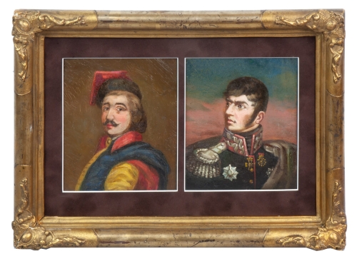 Polish painter “Jan Kiliński and Józef Chłopicki”, half of the 19th century , antique Warsaw, antique paintings, Galeria Żak, art, antiques