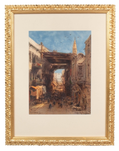 Eduard Hildebrandt "Cairo" 1864 , antique Warsaw, antique paintings, Galeria Żak, art, antiques