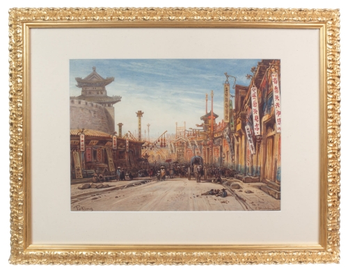 Eduard Hildebrandt "Beijing" 1864 , antique Warsaw, antique paintings, Galeria Żak, art, antiques