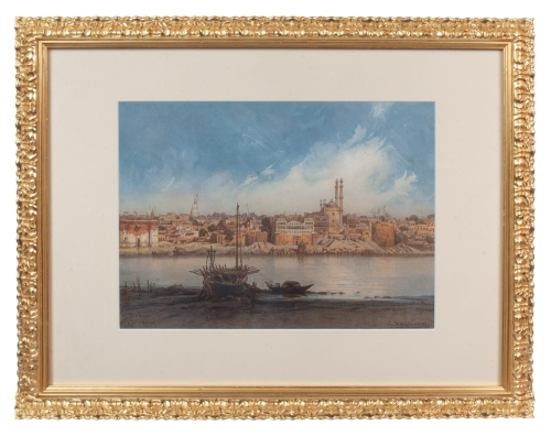 Eduard Hildebrandt "India Varanasi" 1864 , antique Warsaw, antique paintings, Galeria Żak, art, antiques