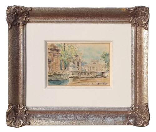 Tadeusz Cieślewski "The Amphitheatre at the Royal Łazienki", 1932 , antique Warsaw, antique paintings, Galeria Żak, art, antiques